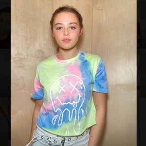 SHEIN Pastel Tie Dye Short Sleeve Tee